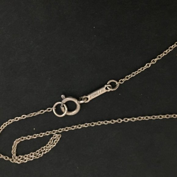 TIFFANY&CO. Silver 925 Elsa Peretti Eternal Circle Pendant Necklace /1E4201
